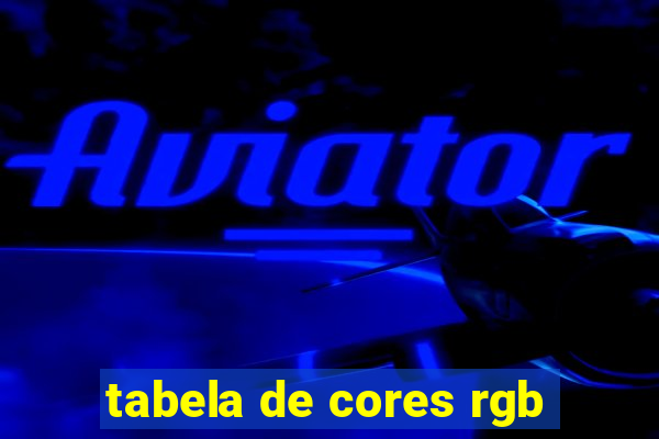 tabela de cores rgb